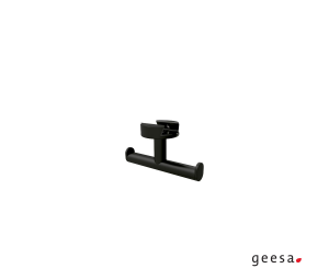 Άγκιστρο μπάνιου διπλό για εταζέρες Leev Geesa Black Matt