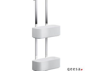 Μπουκαλοθήκη Διπλή 25x11,5 - h65 εκ. Frame Geesa White Matt