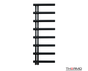 Θερμαινόμενη Πετσετοκρεμάστρα μπάνιου Inox ACCENT 138x50 Silk Black