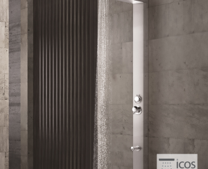 Στήλη Ντουζιέρας με μίκτη THEAMIX, ICOS AISI316 Inox