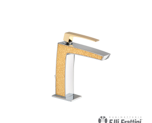 Μπαταρία Νιπτήρα με Αυτόματη Βαλβίδα Luce Frattini decor Chrome/Gold