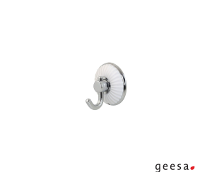 Άγκιστρο μπάνιου μονό ivy Geesa Chrome/White