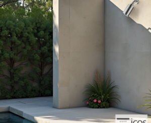Κεφαλη Ντουζ Επιτοιχη Icos 316 Brushed Inox