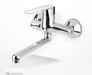 Μπαταρία Νεροχύτη Κουζίνας Τοίχου Viva Eurorama Chrome