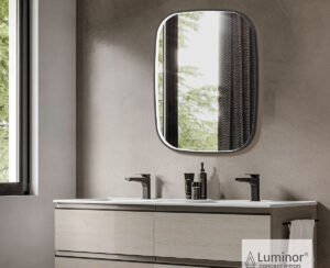 Καθρέπτης Μπάνιου FIZ 60x80 Luminor Black Brushed