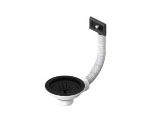 Βαλβίδα Νεροχύτη με Υπερχείλιση 3 1/2'', Black Matt