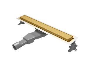 Επιδαπέδιο Κανάλι Ντουζιέρας 60cm, CORA Inox PVD Brushed Gold