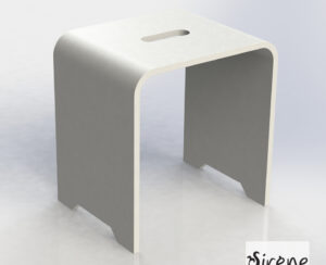 Κάθισμα Ντουζιέρας Design 38x38x31 Sirene White Matt