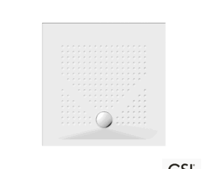 Ντουζιέρα Πορσελάνης Τετράγωνη 90x90 h.4 (4394) antislip Φ90 GSI White
