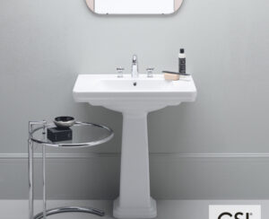 Νιπτήρας Πορσελάνης Classic 75x50 (1 οπή+2 προχ.) GSI White