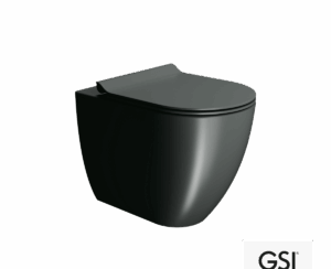 Λεκάνη Υψηλής Πίεσης Πισωστόμια Pura/55 Swirlflush με κάλυμμα Super Slim Soft Close MS86SC, GSI Ardesia