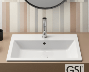Νιπτήρας Πορσελάνης Kube-X 58x40 (1 οπή) GSI White