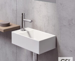 Νιπτήρας Πορσελάνης Kube-X 40x23 (1 προχ.) GSI White