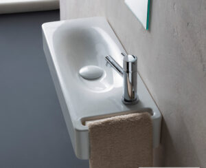 Νιπτήρας Πορσελάνης Hung/50 50x22 (1 οπή) Scarabeo White