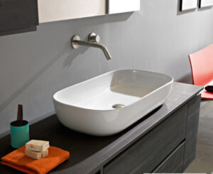 Νιπτήρας Πορσελάνης Glam 76x39 Scarabeo White