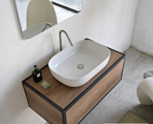Νιπτήρας Πορσελάνης Glam 56x39 Scarabeo White