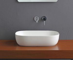 Νιπτήρας Πορσελάνης Glam 56x39 Scarabeo Pearl (White Matt)