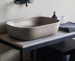 Νιπτήρας Πορσελάνης Glam 56x39 Scarabeo sand