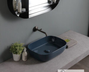 Νιπτήρας Πορσελάνης Glam 56x39 Scarabeo Ocean Glossy