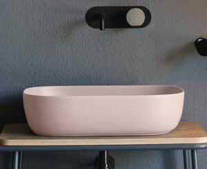 Νιπτήρας Πορσελάνης Glam 56x39 Scarabeo Antique pink (rosa)