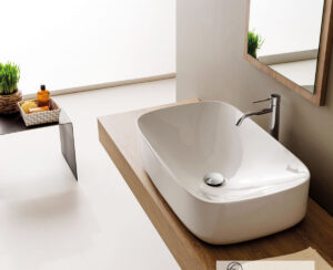 Νιπτήρας Πορσελάνης Moon 70x42 Scarabeo White