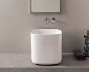 Νιπτήρας Πορσελάνης Moon 42x42 y.40 Scarabeo White