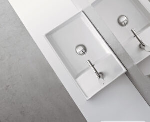 Νιπτήρας Πορσελάνης Teorema 41x23 (1 οπή) Scarabeo White