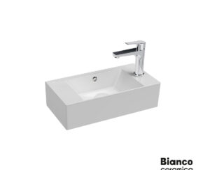 Νιπτήρας Πορσελάνης Tetra n 51x25, Bianco Ceramica White