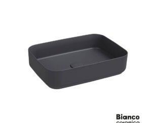 Νιπτήρας Πορσελάνης 50x36 Bianco Ceramica anthracite Matt