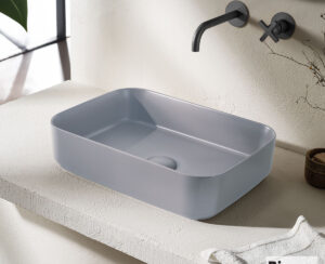 Νιπτήρας Πορσελάνης 50x36 Bianco Ceramica Stone Grey