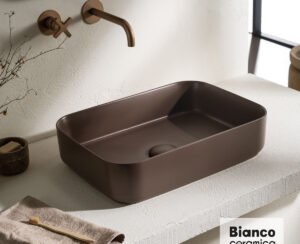 Νιπτήρας Πορσελάνης 50x36 Bianco Ceramica taupe Matt