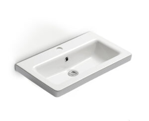 Νιπτήρας Πορσελάνης Urban 60x35 (1 οπή) Bianco Ceramica White