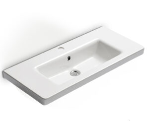 Νιπτήρας Πορσελάνης Urban 80x35 (1 οπή) Bianco Ceramica White