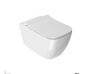 Λεκάνη Κρεμαστή MIZO/51,5 Rimless με κάλυμμα Slim Soft Close MS36SC, Bianco Ceramica White