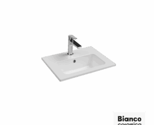 Νιπτήρας Πορσελάνης 50x36 (1 οπή) Bianco Ceramica White
