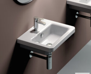 Νιπτήρας Πορσελάνης City 50x40 (1 οπή) Bianco Ceramica White