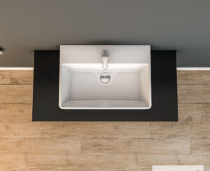 Νιπτήρας Πορσελάνης Tetra 60x42 (1 οπή) SEREL White
