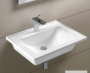 Νιπτήρας Πορσελάνης Slim 60x46 (1 οπή) SEREL White