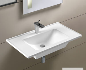 Νιπτήρας Πορσελάνης Slim 80x46 (1 οπή) SEREL White