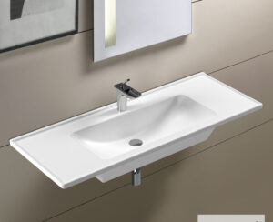 Νιπτήρας Πορσελάνης Slim 100x46 (1 οπή) SEREL White