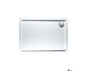 Ντουζιέρα Ακρυλική Παραλληλόγραμμη 100x80 extra-flat Φ90 Sirene White