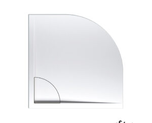 Ντουζιέρα Ημικυκλική Ακρυλική 80x80 Flow Φ90 Sirene White
