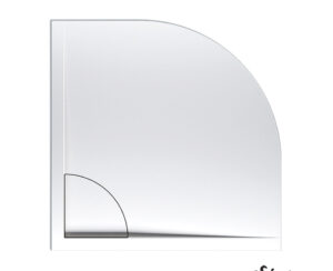 Ντουζιέρα Ημικυκλική Ακρυλική 90x90 Flow Φ90 Sirene White