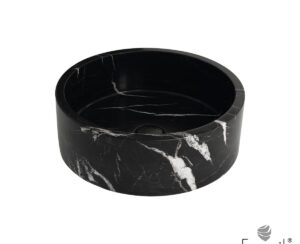 Νιπτηρας Μαρμαρινος Φ42 H.14 Fossil Marquina Nero