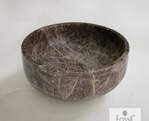 Νιπτήρας Μαρμάρινος Thalo Φ33 h.12.5 Fossil Emperador Dark