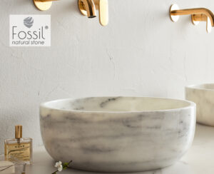 Νιπτήρας Μαρμάρινος Thalo Φ39 h.14 Fossil Carrara Nuovo