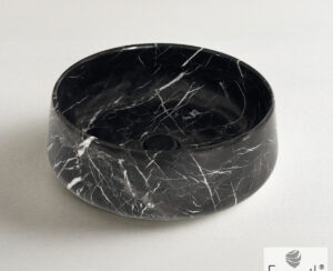Νιπτηρας Μαρμαρινος Φ42 H.14 Fossil Marquina Nero