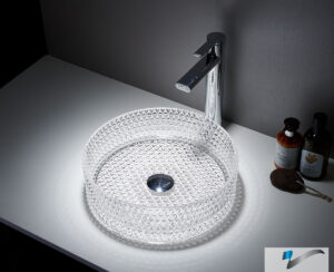 Νιπτήρας Γυάλινος RING-D Φ40 Voss GLass Clear
