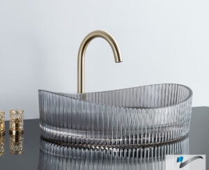 Νιπτήρας Γυάλινος CAVO 50x37,5 VOSS Glass Grey