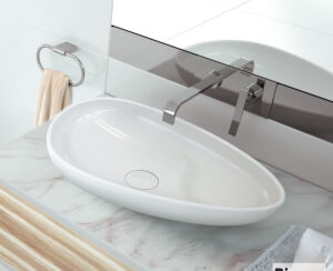 ΝΙΠΤΗΡΑΣ MONZA 58x37 BIANCO CERAMICA WHITE